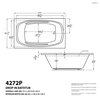 Atlantis Whirlpools Polaris 42 x 72 Rectangular Whirlpool Bathtub 4272PWR